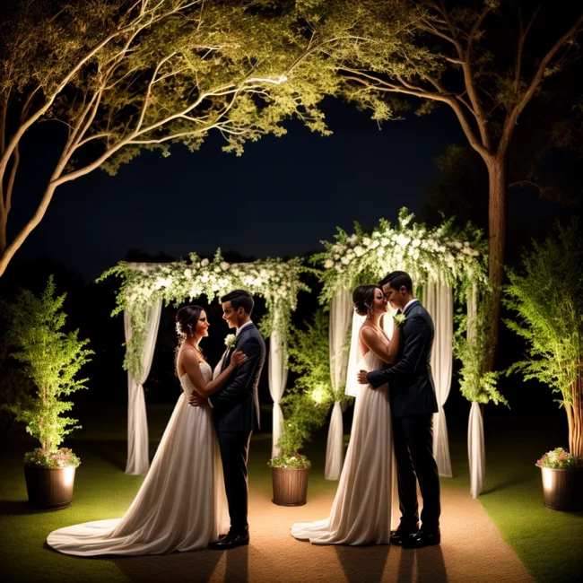 casamento ao ar livre noivos amor