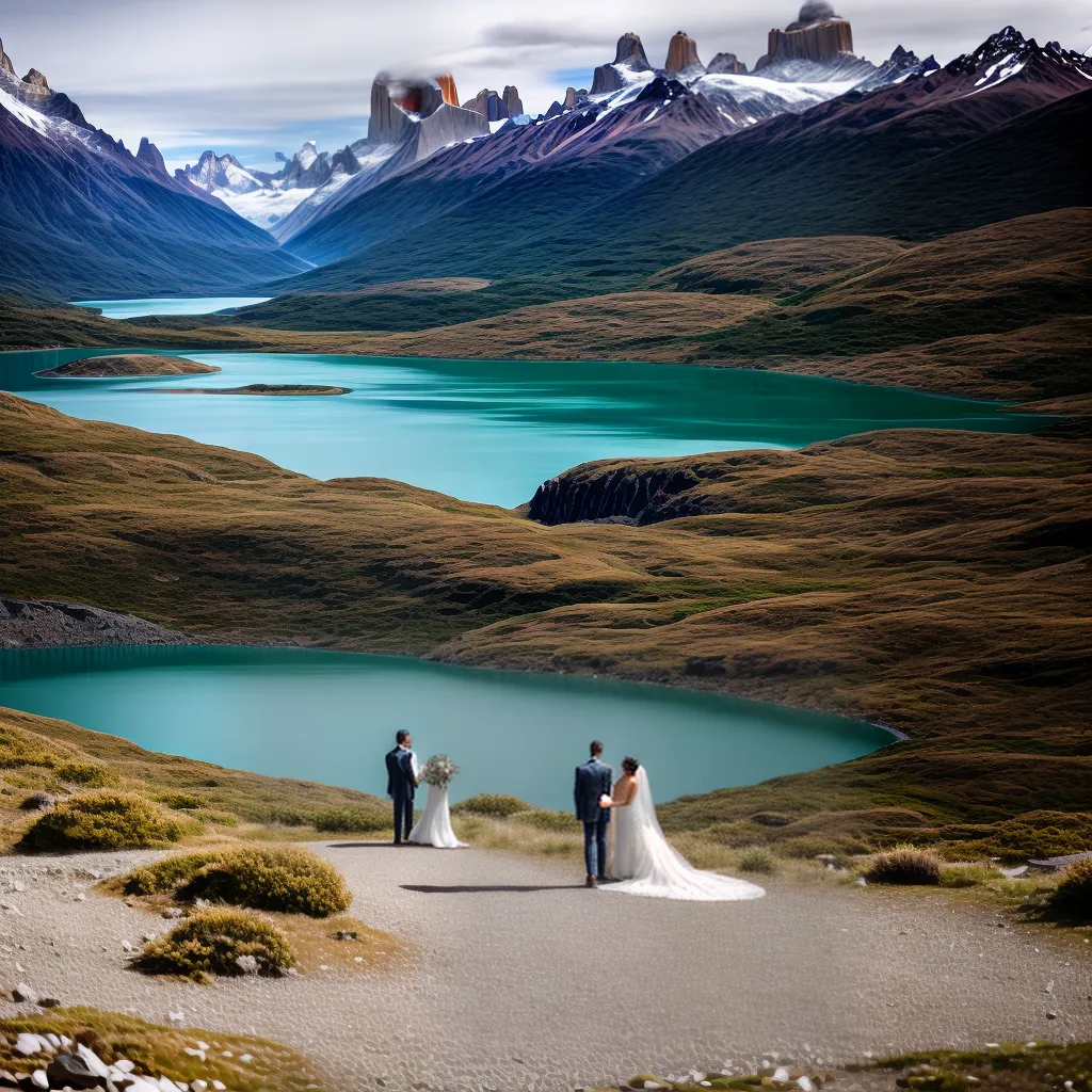 casamento patagonia montanhas lago