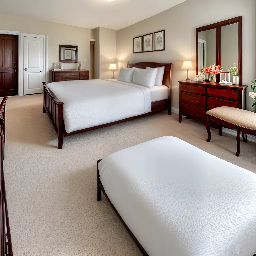 quarto romantico cama luxo jantar banheiro spa