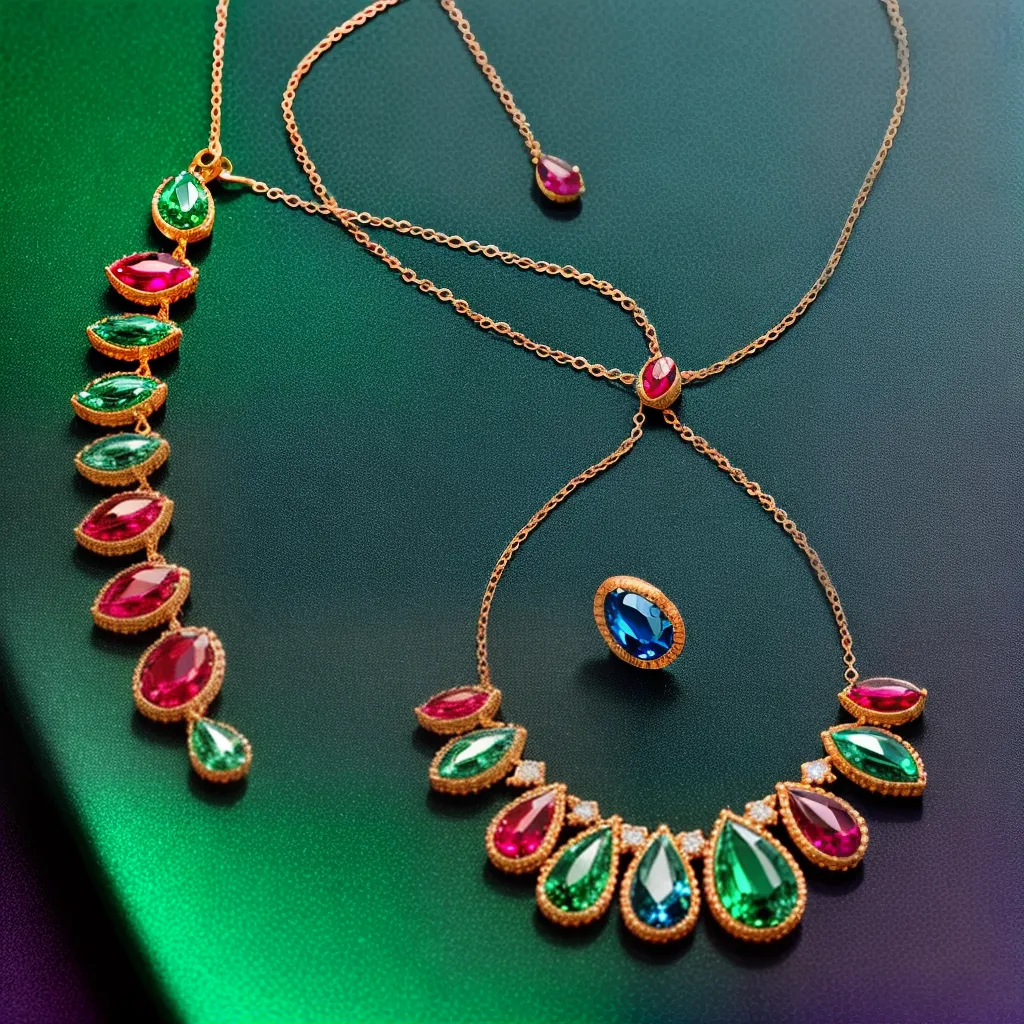 colar gemas multicolorido brilho noiva