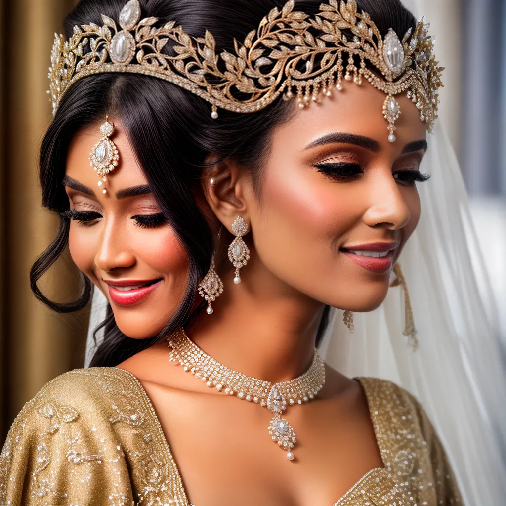 noiva sorriso tiara diamantes perolas