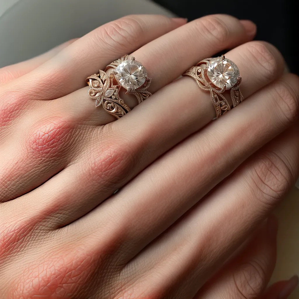 anel noivado vintage filigree diamante 2