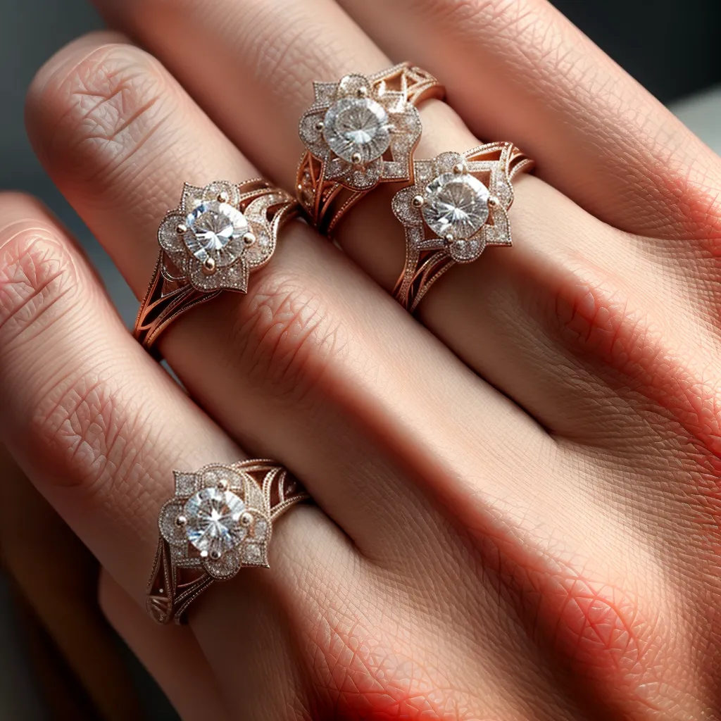 anel noivado vintage diamante filigree