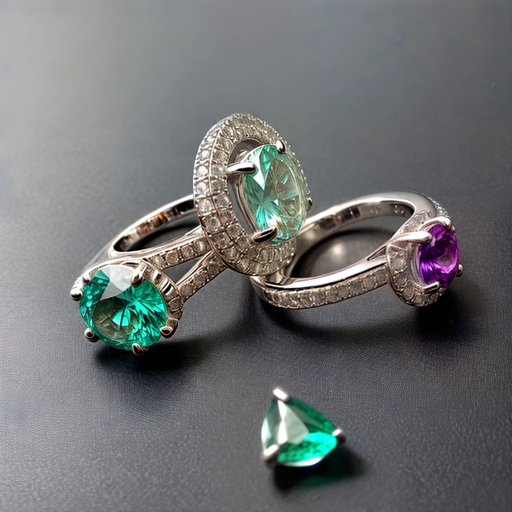 anel noivado diamante gemas coloridas 1