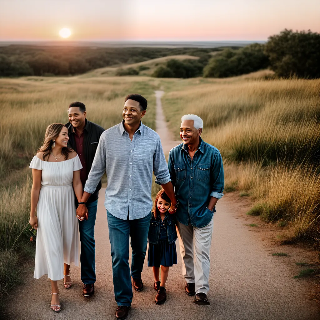 casal sorriso familia por do sol