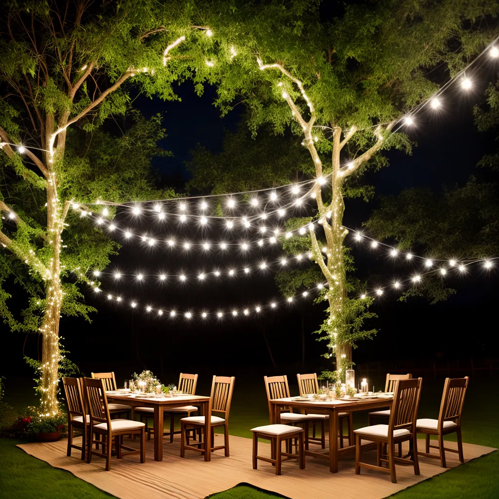 jardim luzes mesa casamento arco rustico