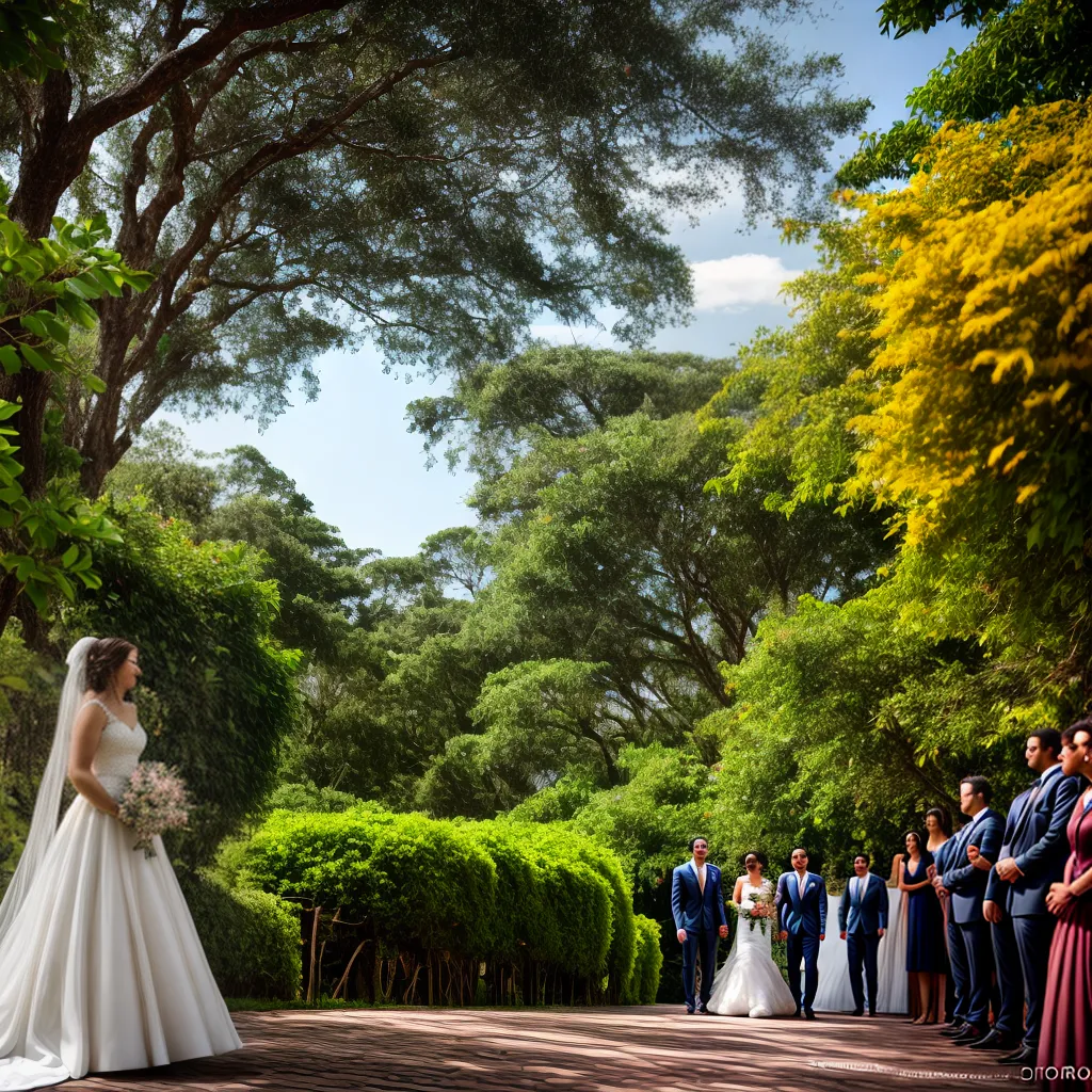 casal sorridente jardim familiares amigos