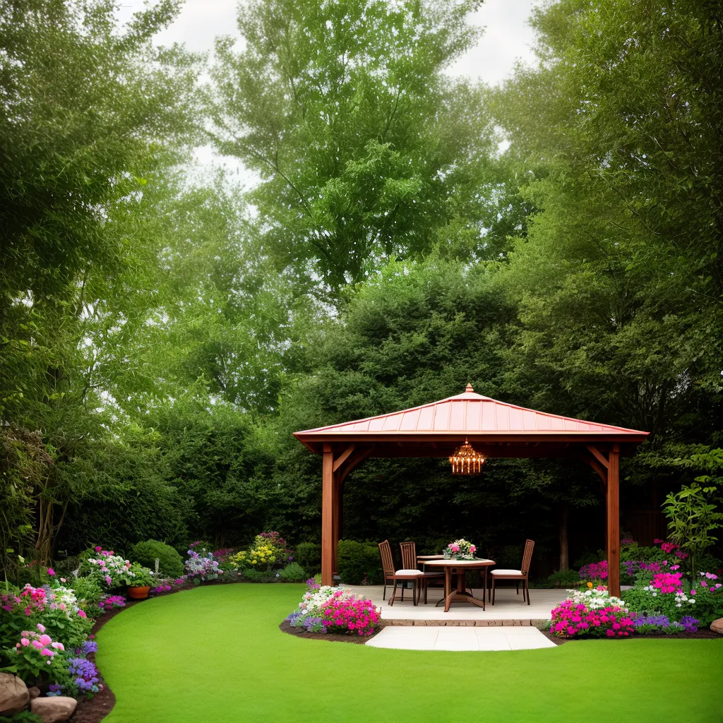 jardim gazebo rustico luzes casamento
