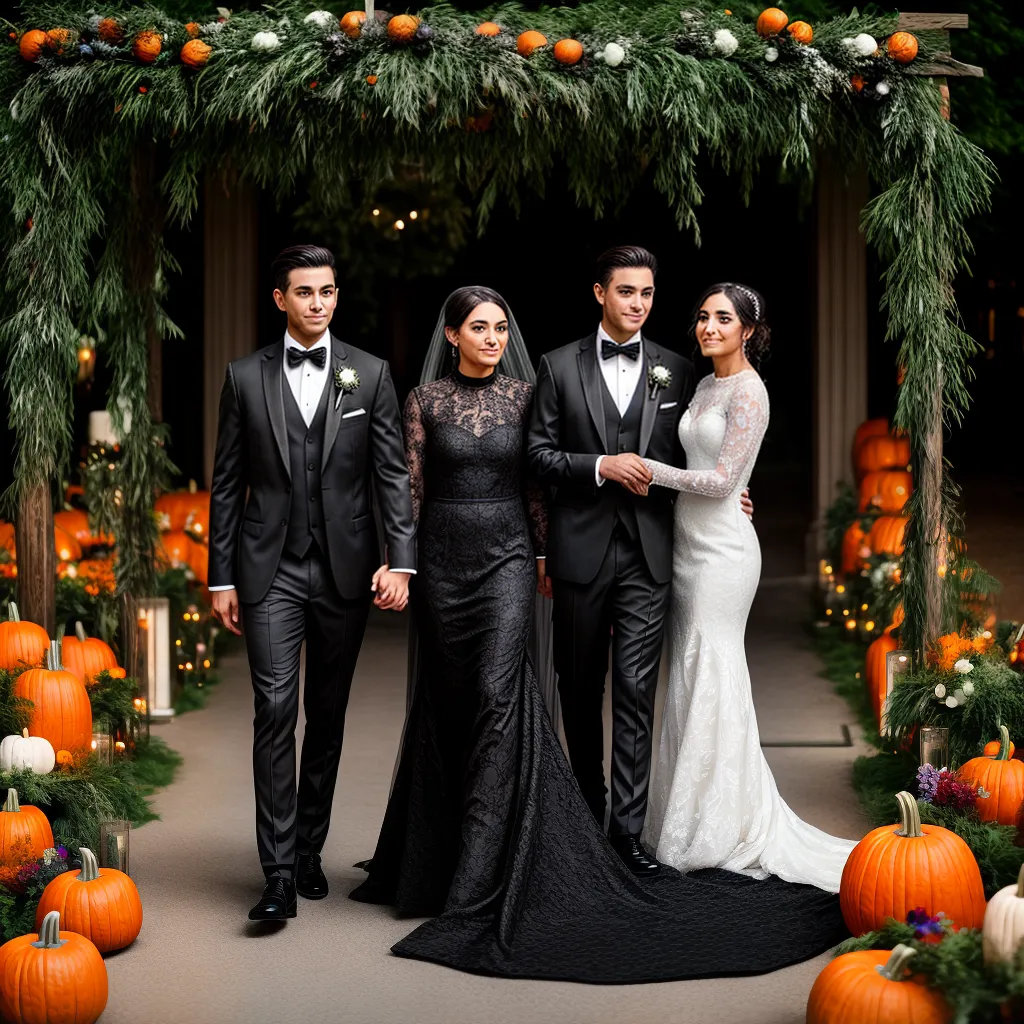 casamento gotico casal vestidos preto branco