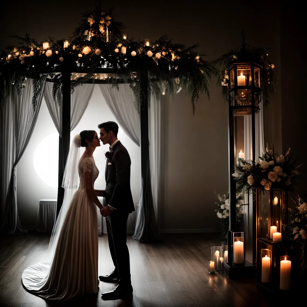 casal casamento halloween luar assombrado