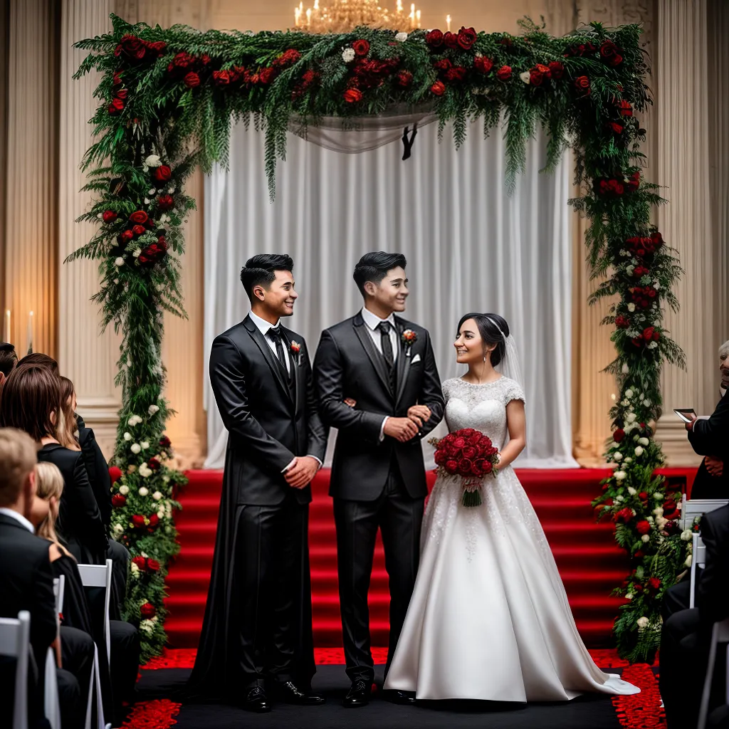 casamento gotico noiva noivo rosas vermelhas