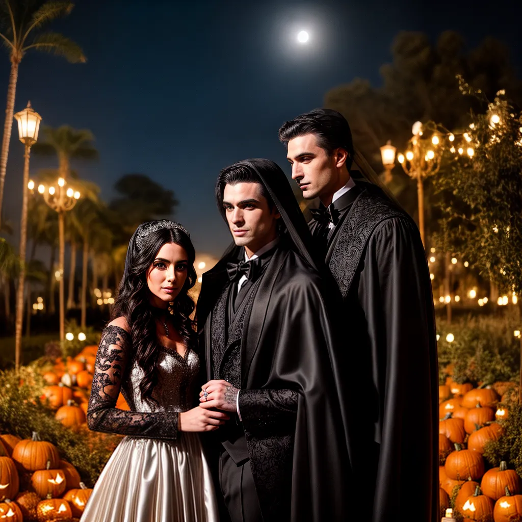 casal halloween trajes lua romance