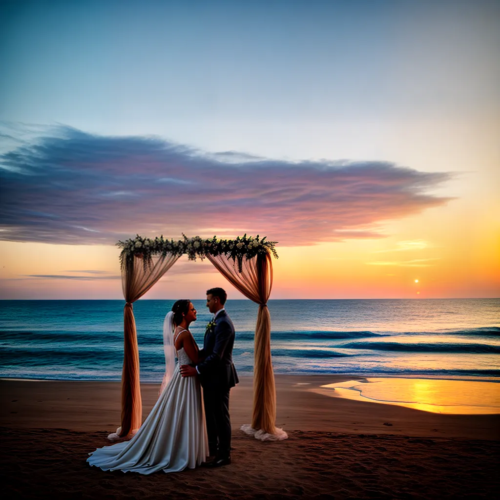por do sol casamento intimo praia
