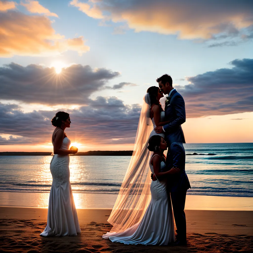 por do sol praia casal votos 1