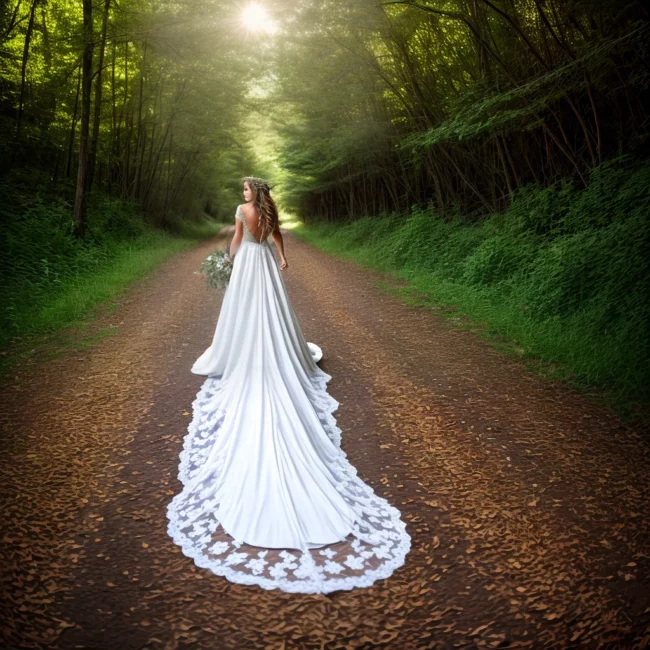noiva floresta vestido boho coroa