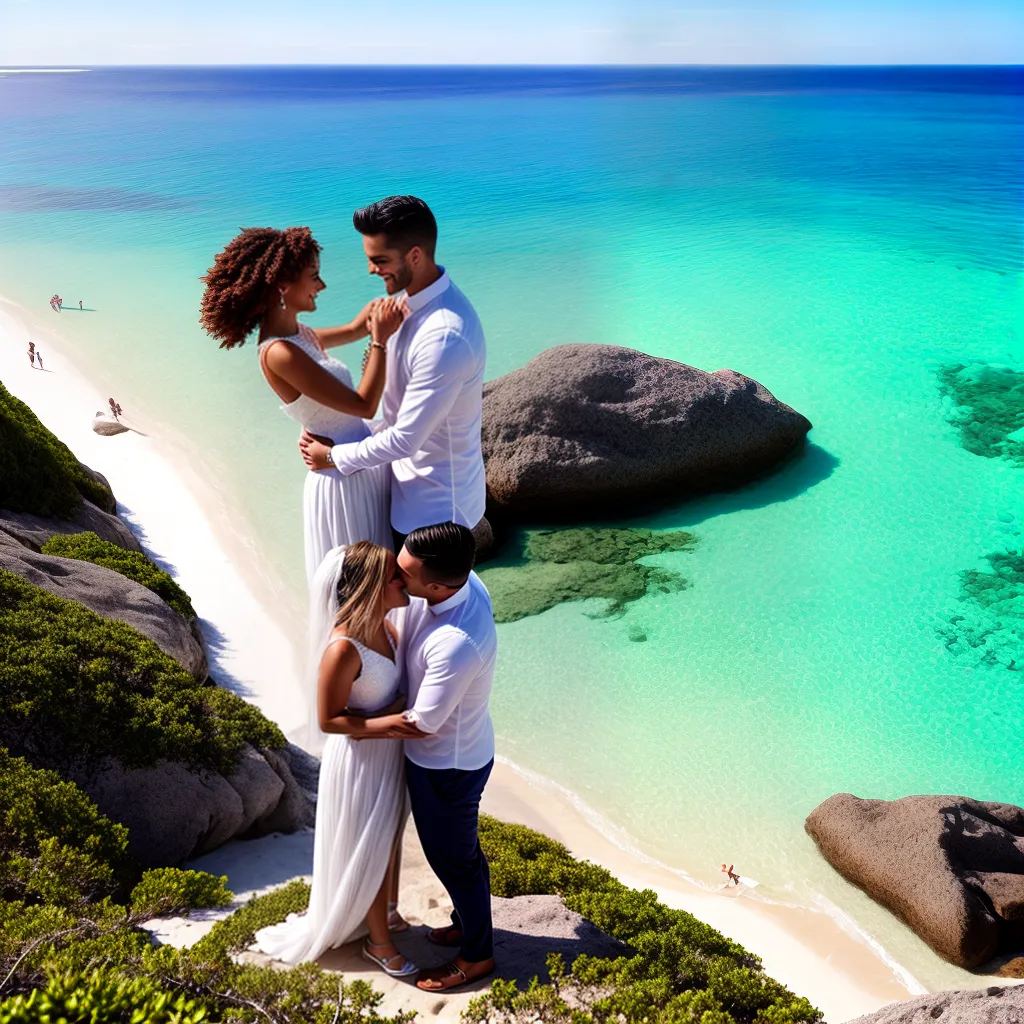casal praia vestidos casamento por do sol