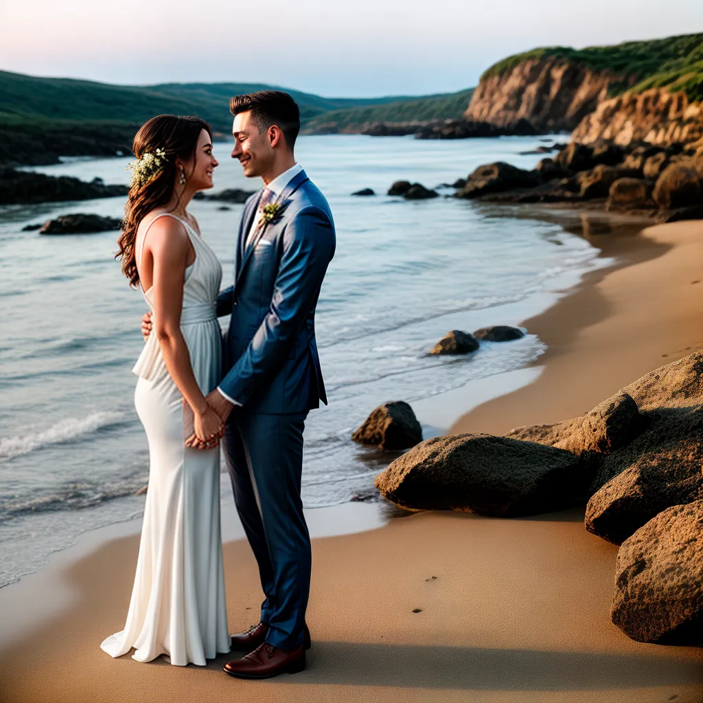casal praia por do sol sorriso
