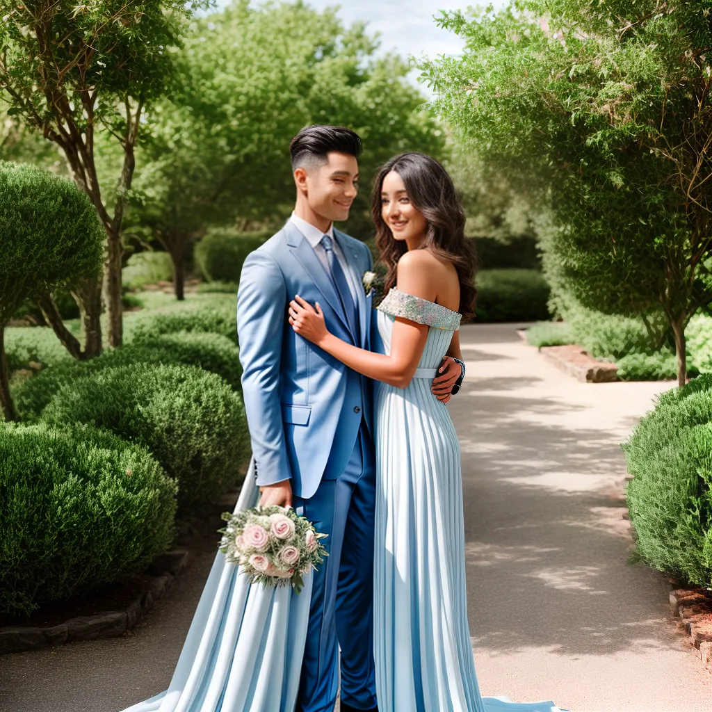 casal estiloso casamento vestido bordado