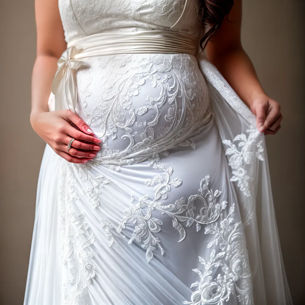 noiva gravida sorriso vestido branco