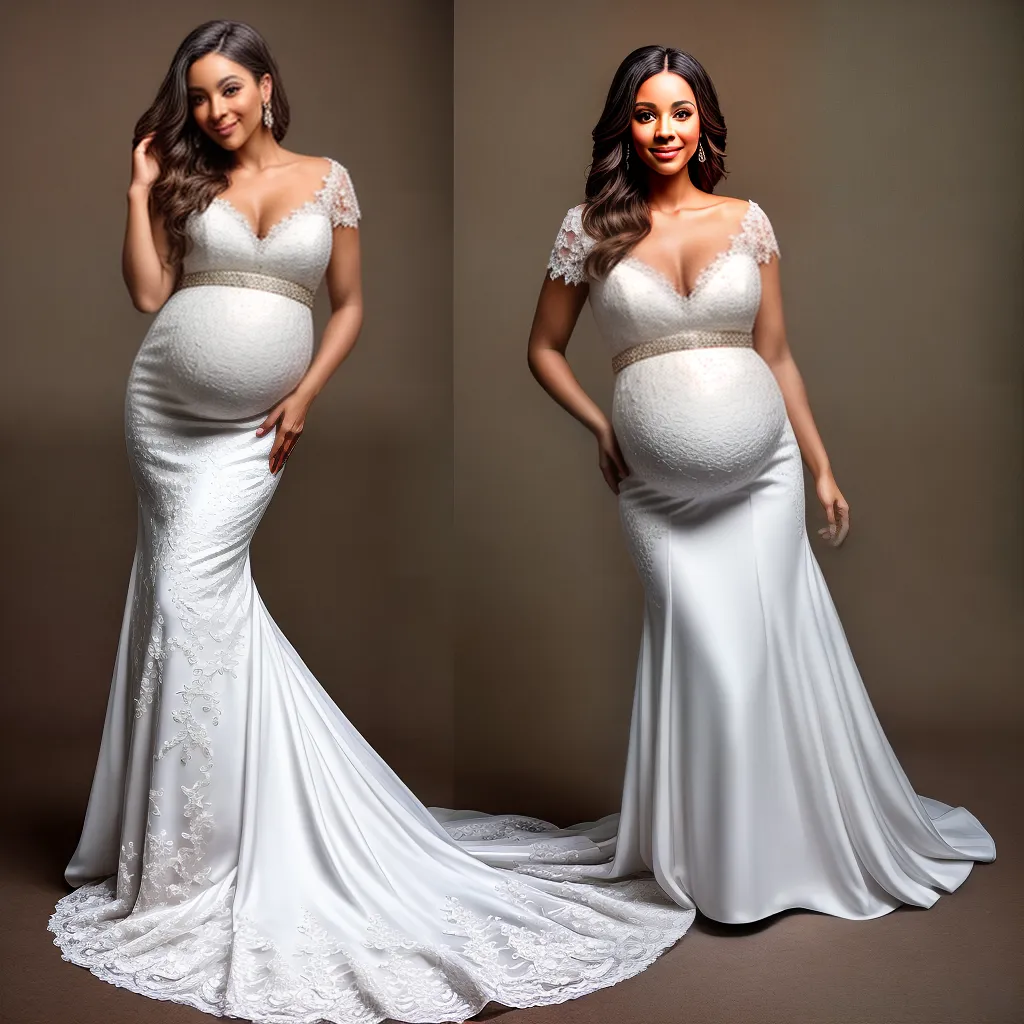 noiva gravida vestido casamento elegante 3