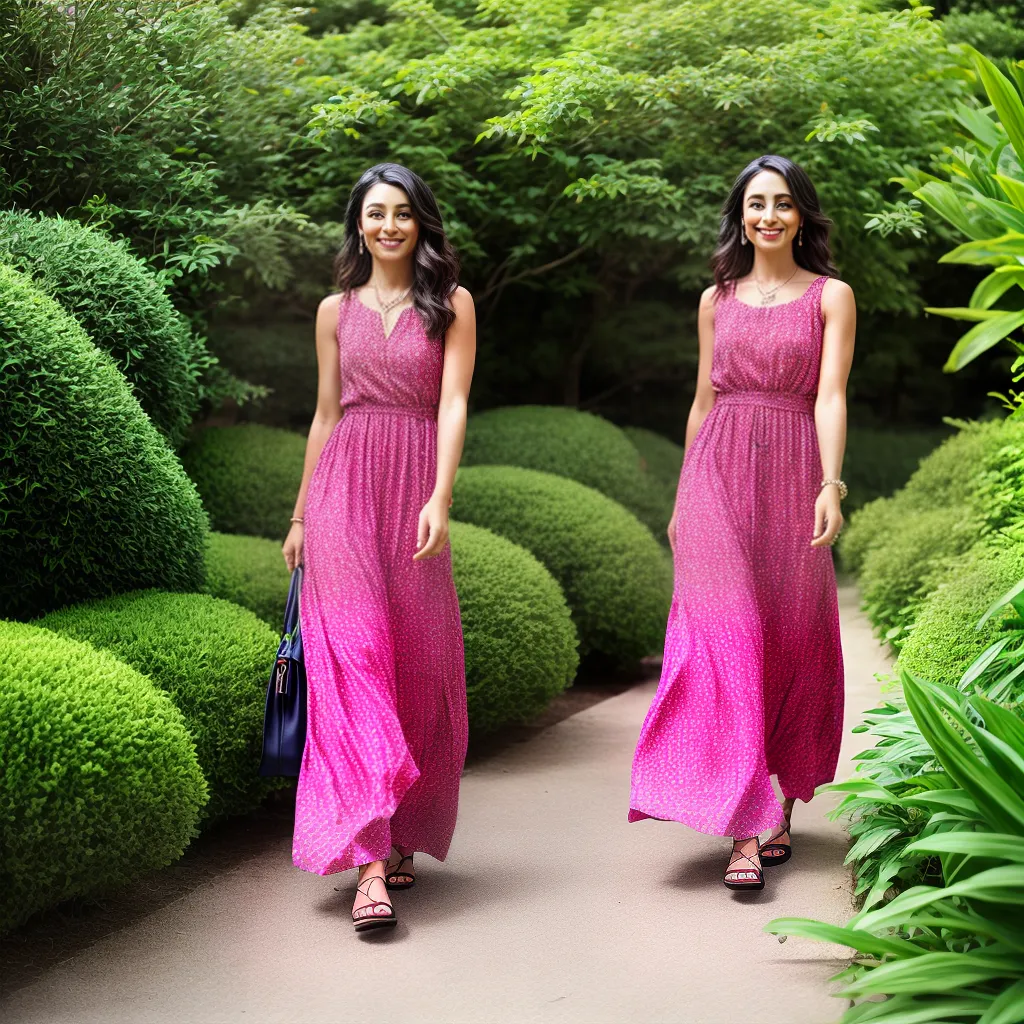 mulher elegante vestido maxi casamento jardim