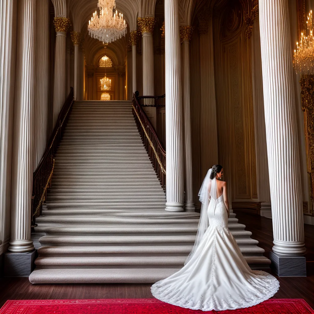 noiva vestido casamento escadaria