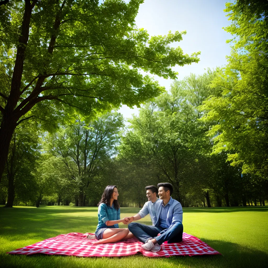casal sorrindo momento parque romantico