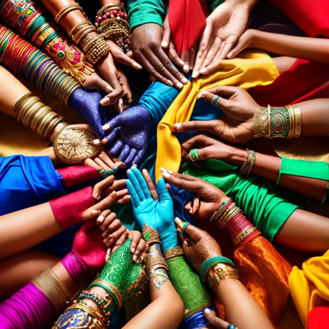 diversidade maos simbolos culturas religioes