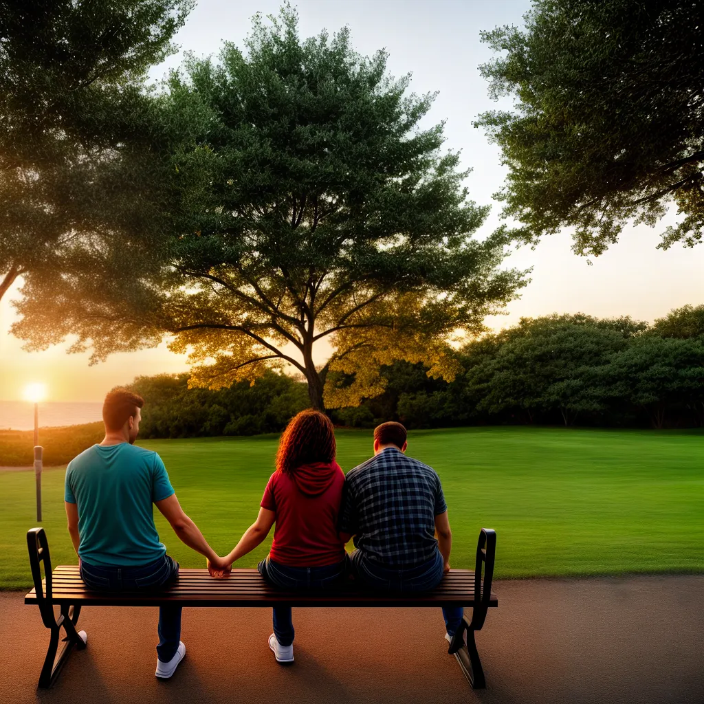 casal sorriso park sunset