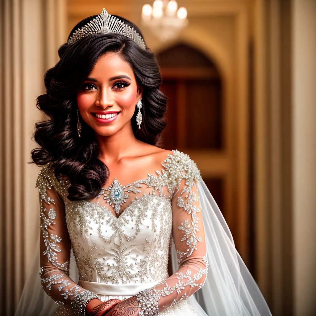 noiva sorriso tiara cristais casamento