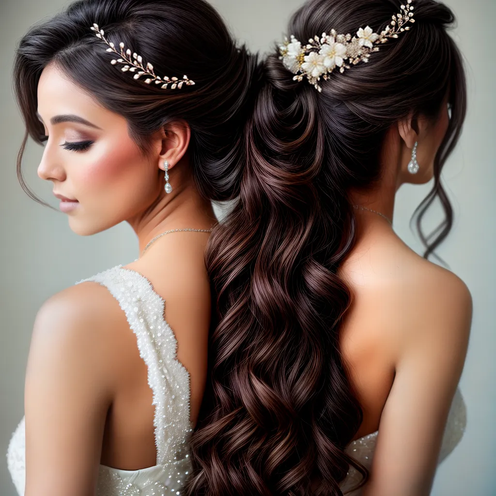 noiva cabelo floral elegante