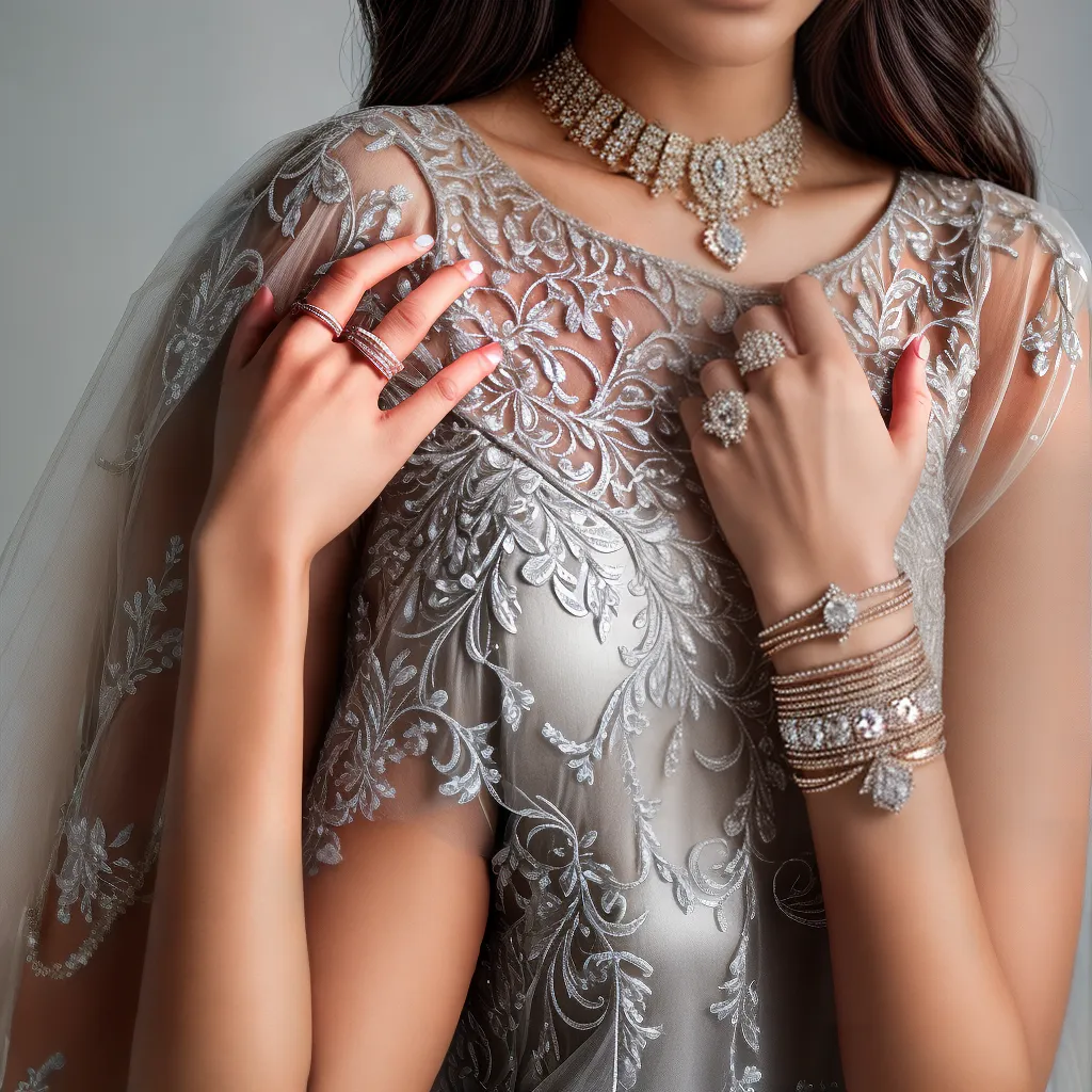 noiva mao luva renda pulseira diamante