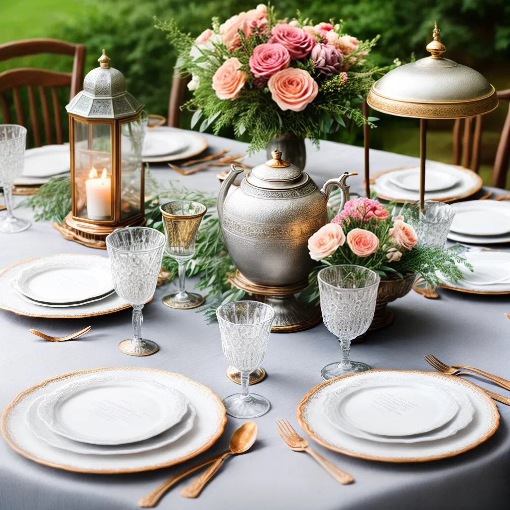 mesa vintage aniversario casamento