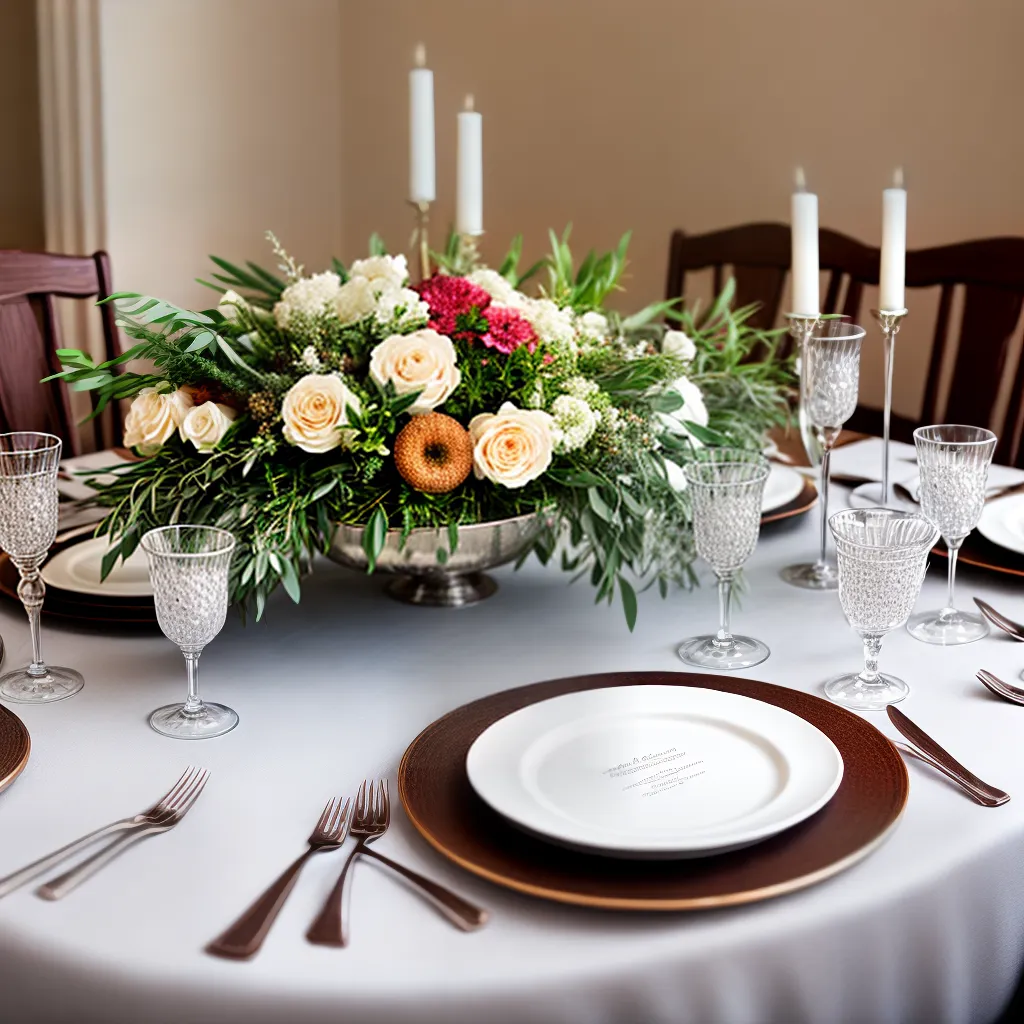 mesa jantar elegante talheres cristal comida