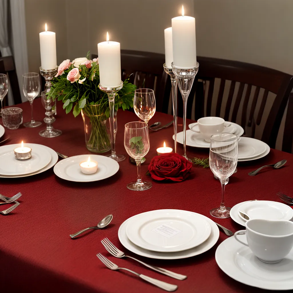 mesa jantar romantica rosas steak