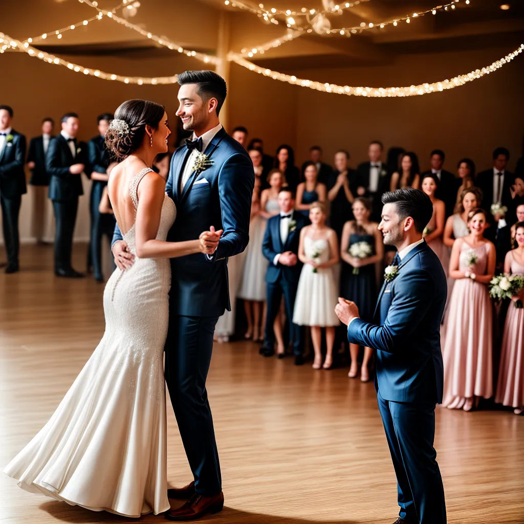 casal danca casamento luzes romantico