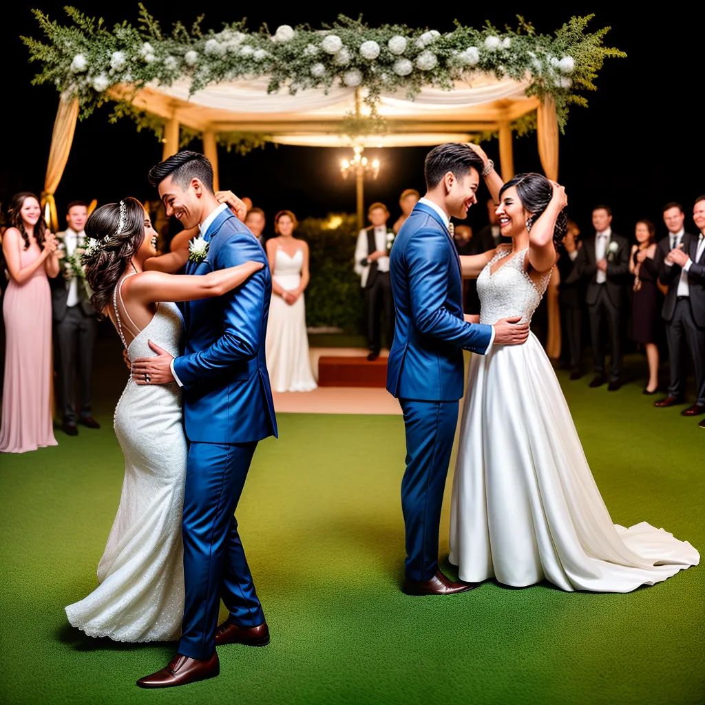 danca casal luzes noite casamento