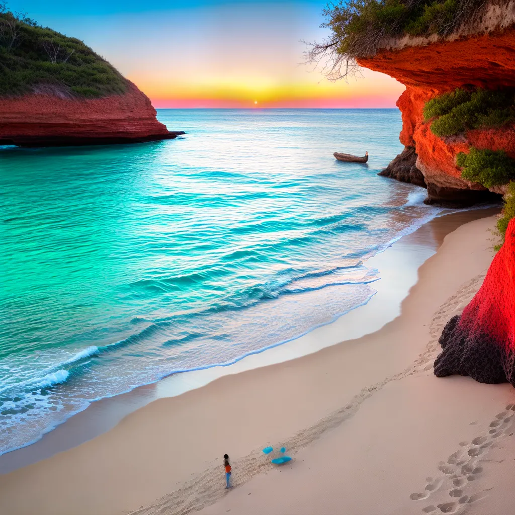 praia casal por do sol