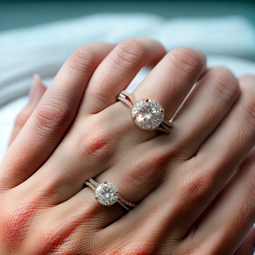 anel diamante rosas amor eterno