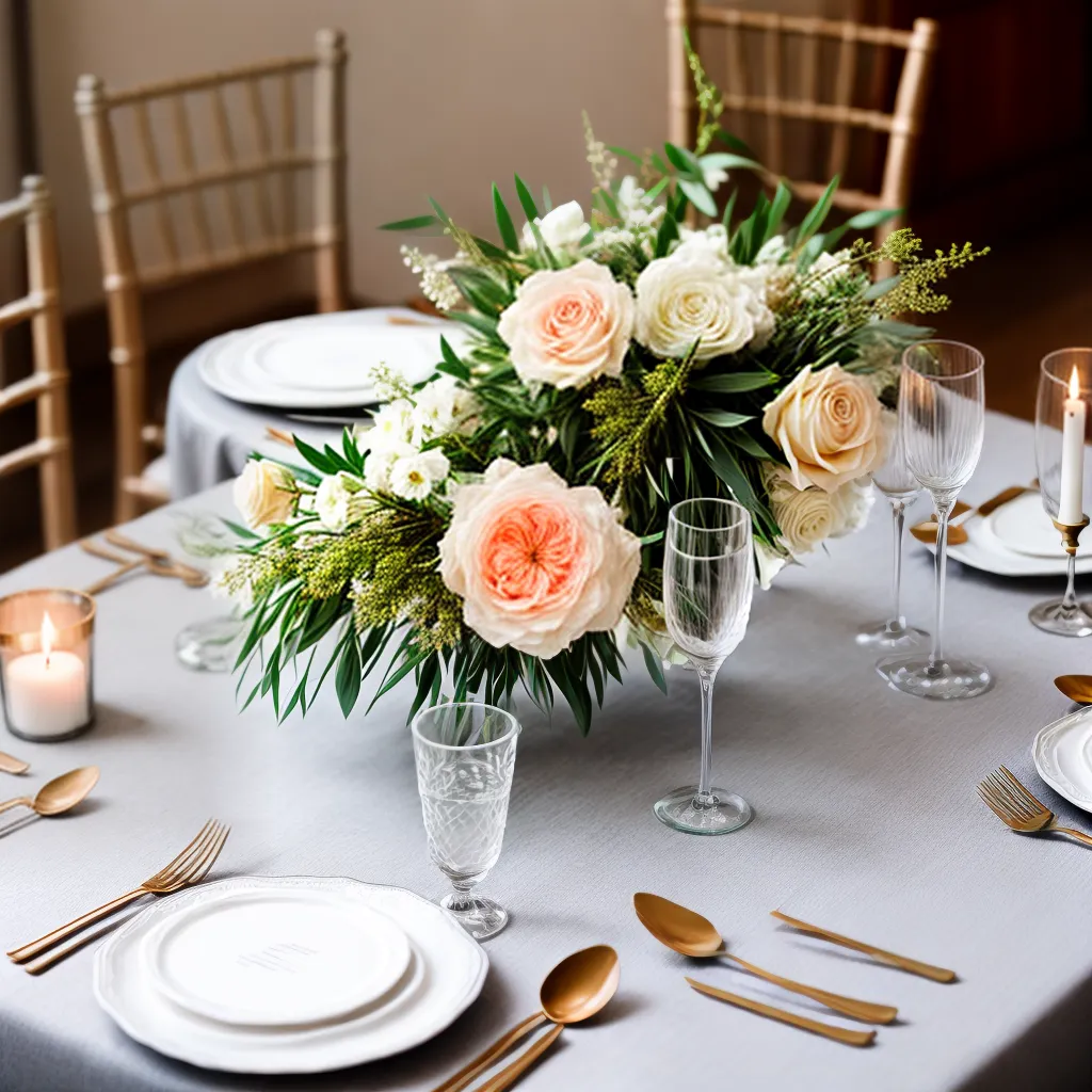 mesa casamento flores prata