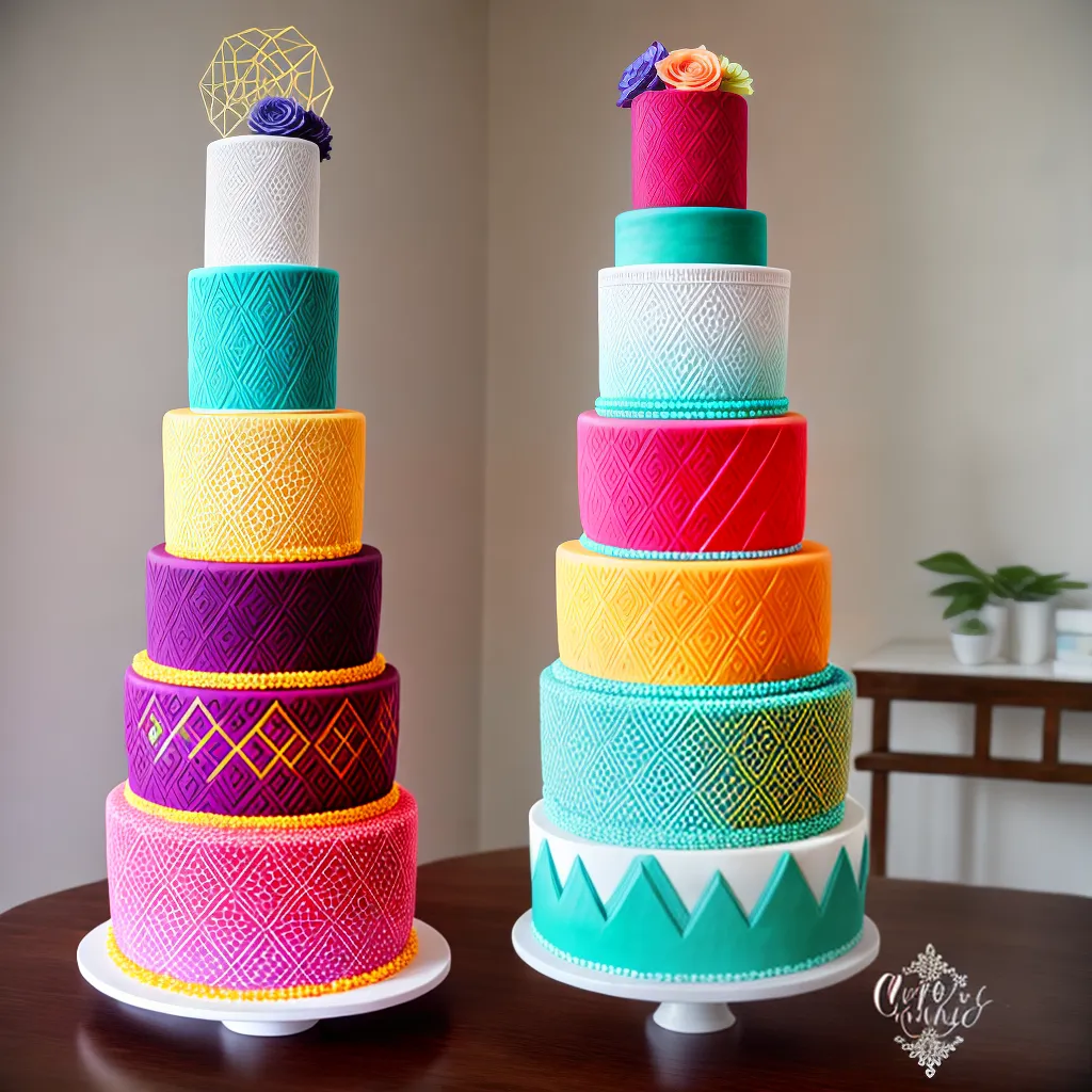 bolo casamento geometrico criativo