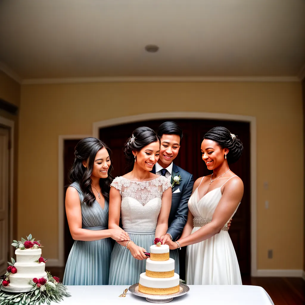 casal cortando bolo casamento