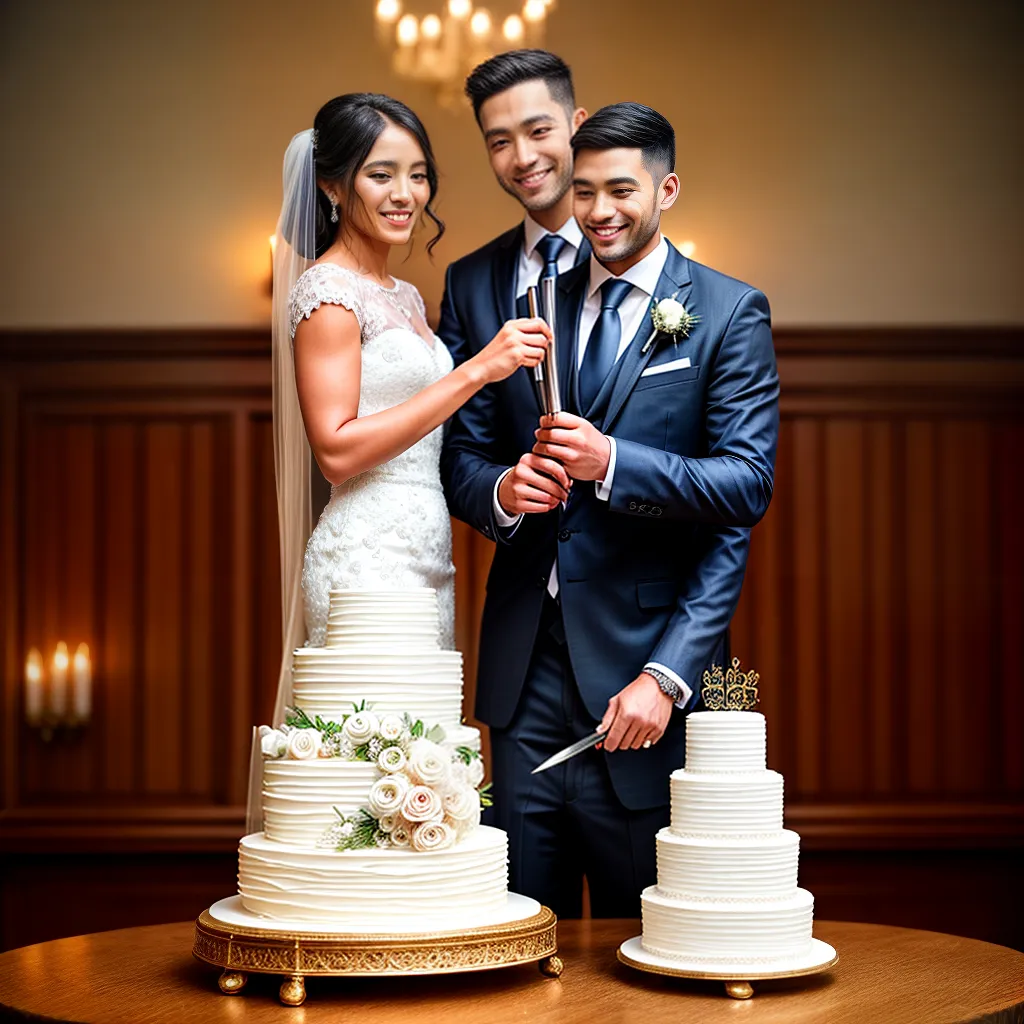 casal recem casado bolo casamento