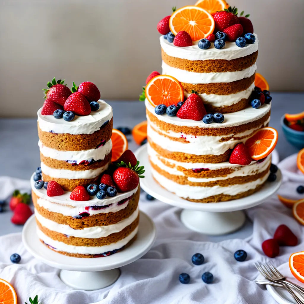 bolo casamento camadas frutas coloridas