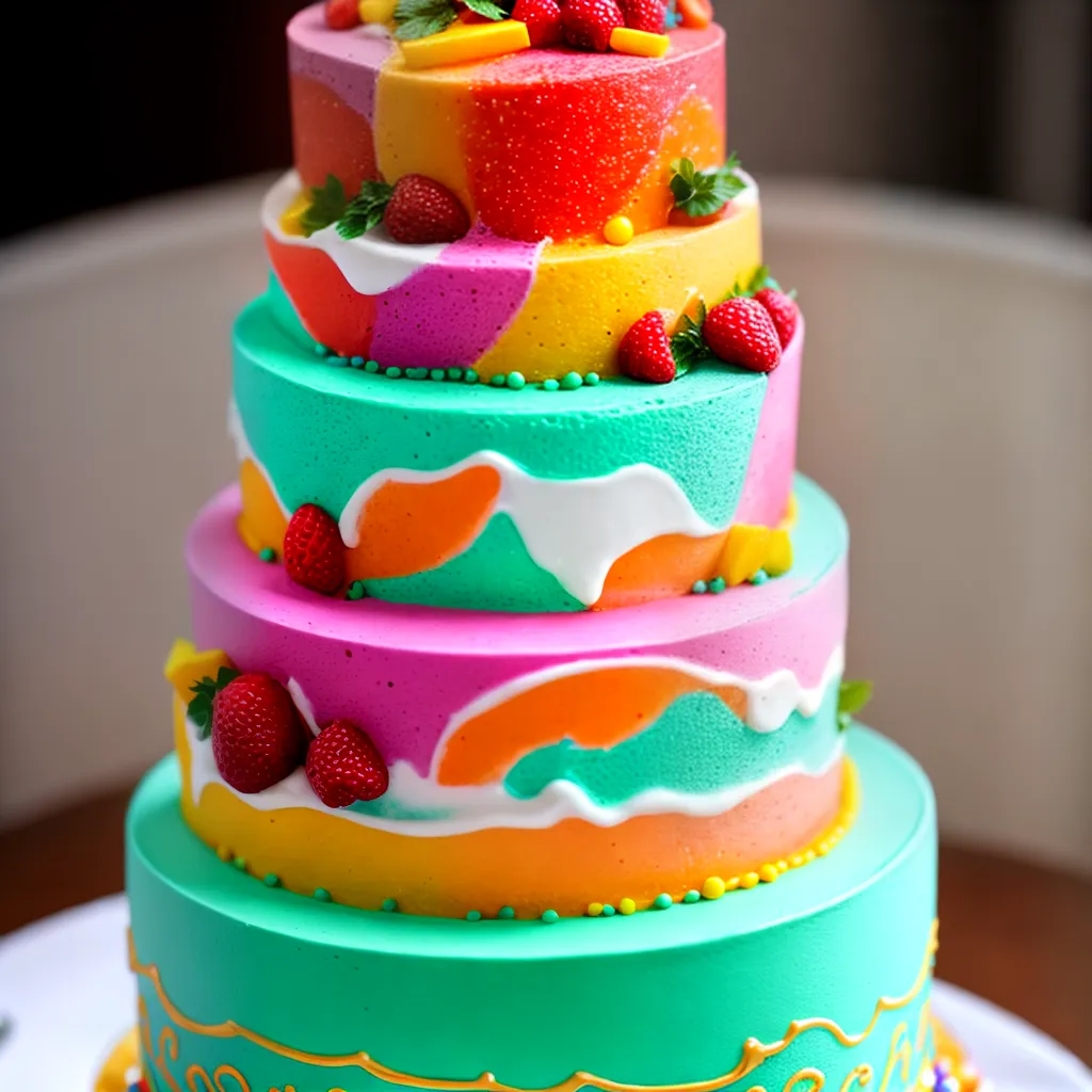 bolo casamento surpresa colorido
