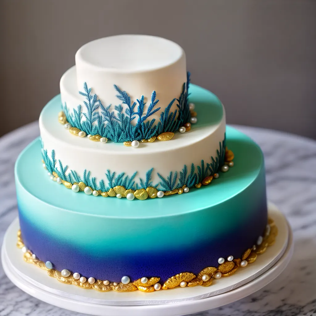 bolo casamento aquatico coral criatividade