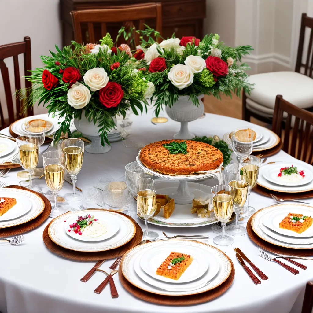 mesa tradicional casamento bolo carne legumes
