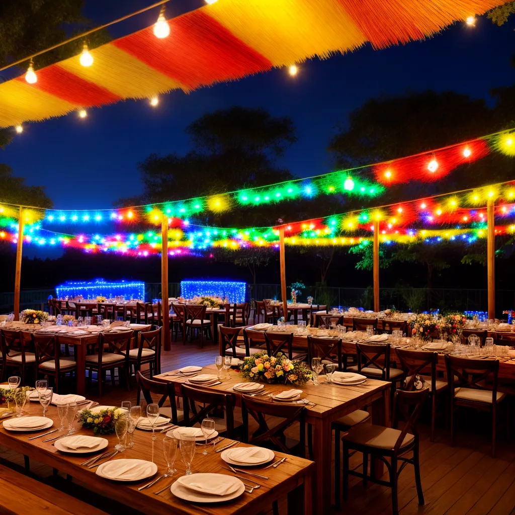 casamento ao ar livre mesa comida colorida