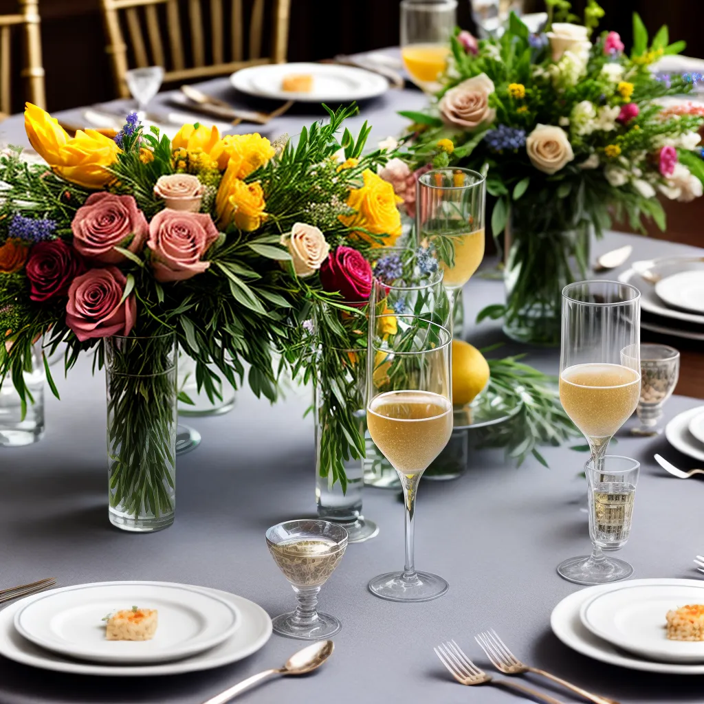 mesa casamento flores cardapio coqueteis