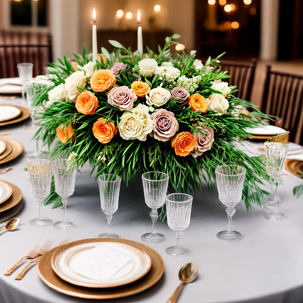 mesa casamento floral menu deleites